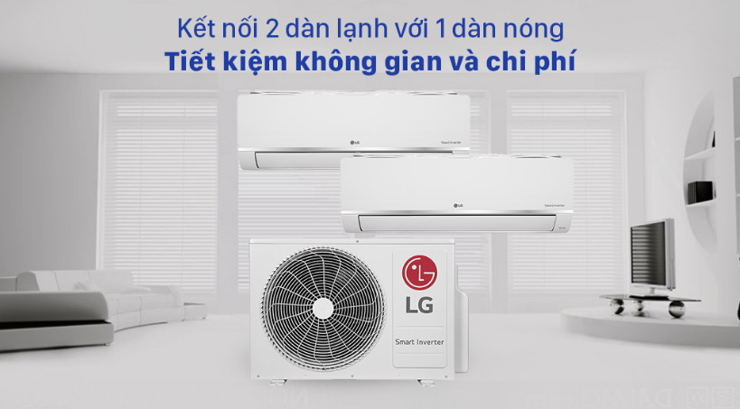 Tiết kiệm không gian cùng máy lạnh Multi LG