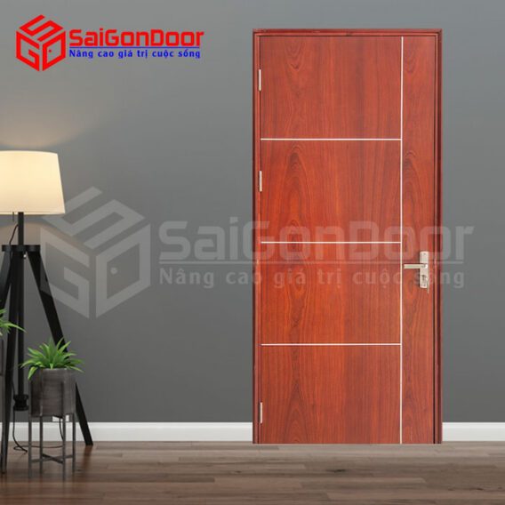 Cửa gỗ công nghiệp MDF Veneer căm xe