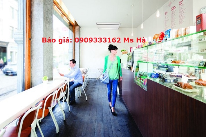 Quán cà phê kết hợp máy lạnh áp trần