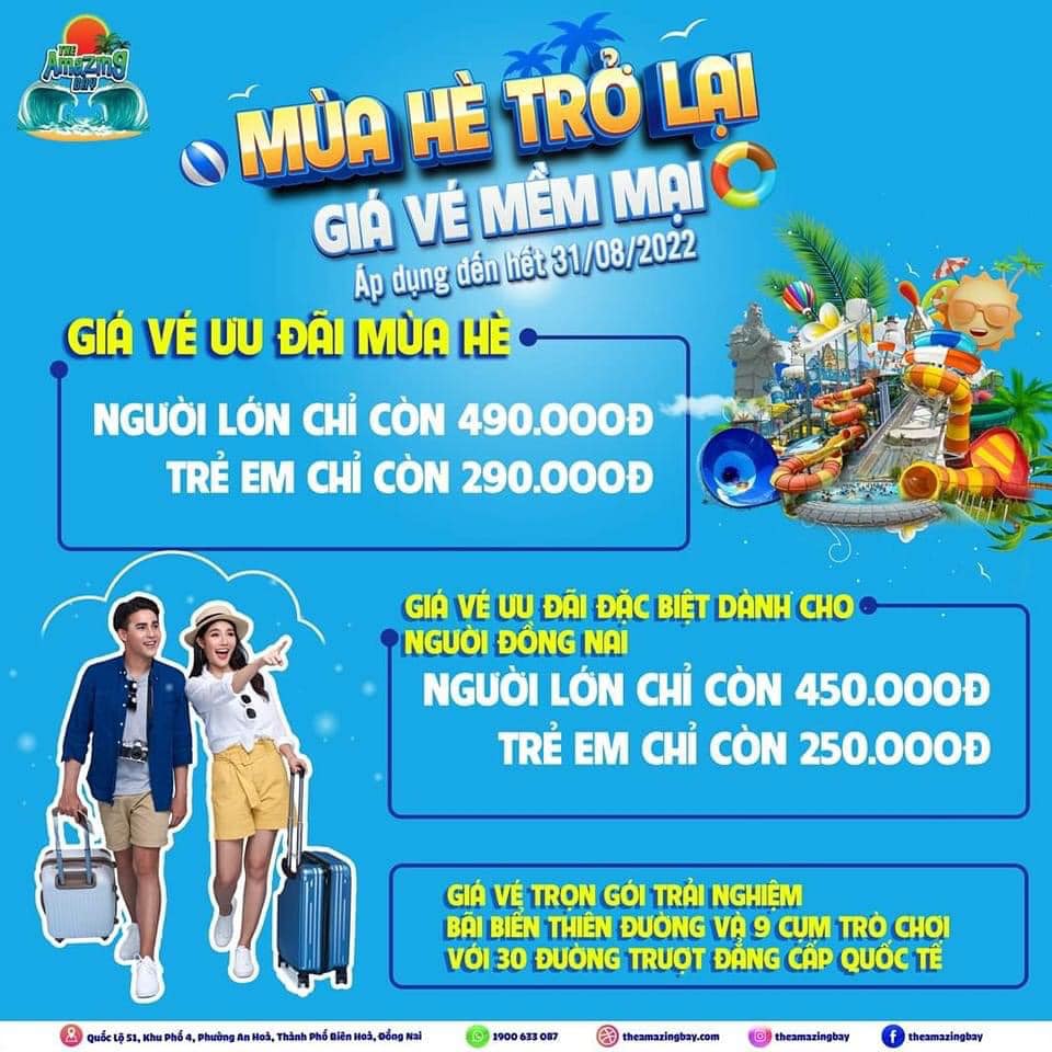 Bảng giá vé KDL Sơn Tiên hè 2022