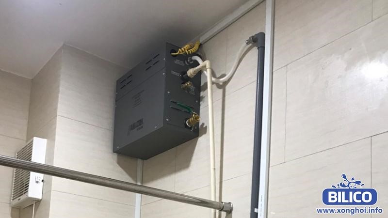 lắp đặt máy xông hơi ướt trong thực tế