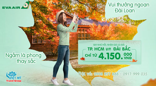 EVA Airways Æ°u ÄÃ£i vÃ© khá»© há»i tá»« TPHCM Äáº¿n ÄÃ i Loan