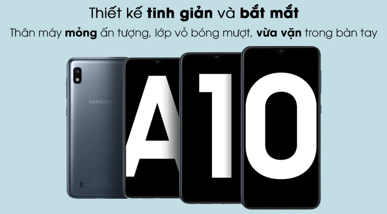 Thiết kế bề ngoài ấn tượng của Samsung A10