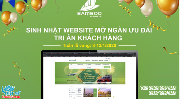 Bamboo Airways sinh nhật Website mở ngàn ưu đãi