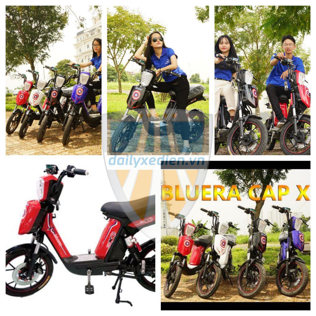 xe dap dien bluera cap x dailyxedien vn  4 x550x0x4 Fotor Collage 1024x1024 - 5 phiên bản xe đạp điện mới nhất hiện nay