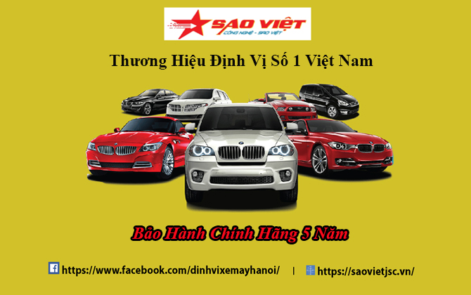 Định vị ô tô Sao Việt Bảo hành chính hãng 5 năm