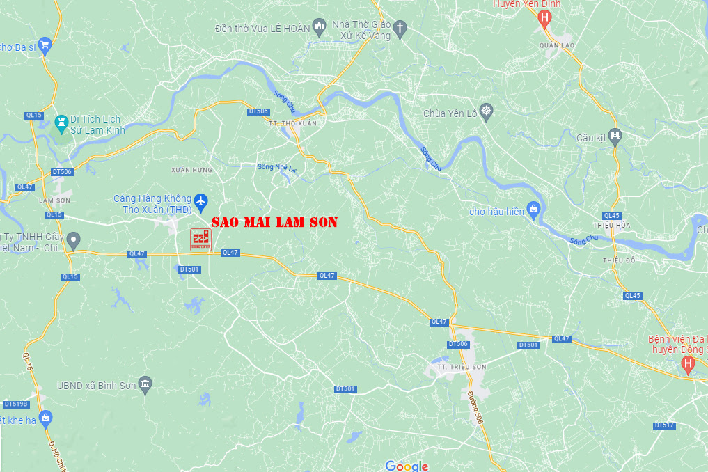 Vị trí dự án Sao Mai Lam Sơn - Sao Vàng